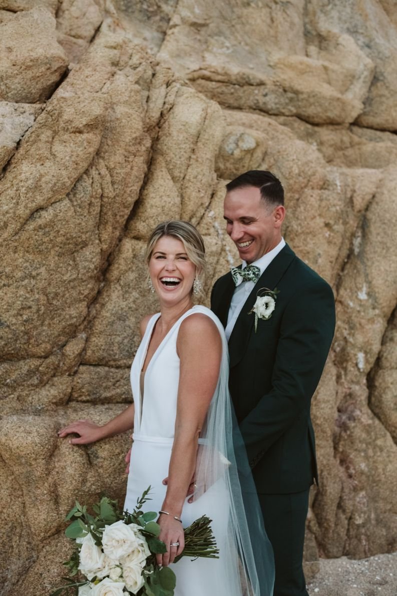 beach wedding couple cabo san lucas